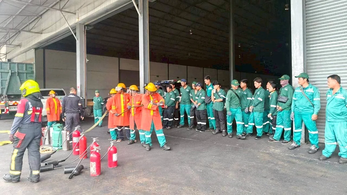 พนักงาน KWS เข้าร่วมการอบรมดับเพลิงและความปลอดภัย